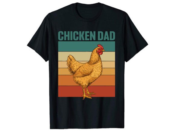 Chicken Dad T-Shirt PNG SVG Graphics