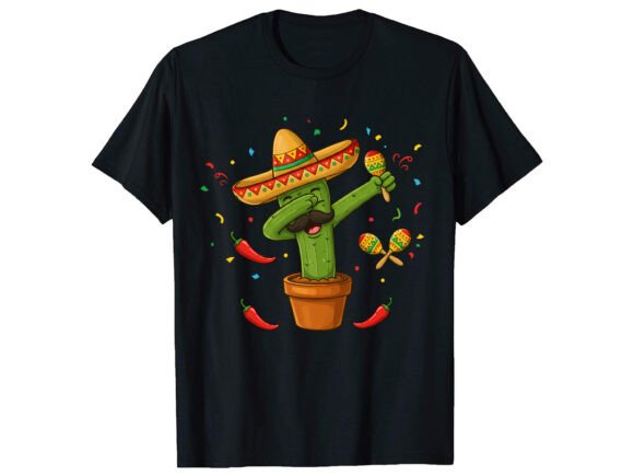 Dabbing Mexican Cinco De Mayo T-shirt Graphics