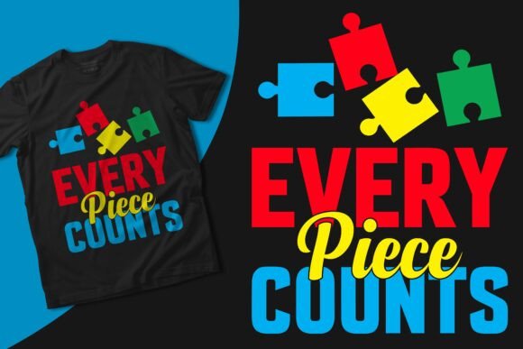 Every Piece Counts, Autism Svg Design