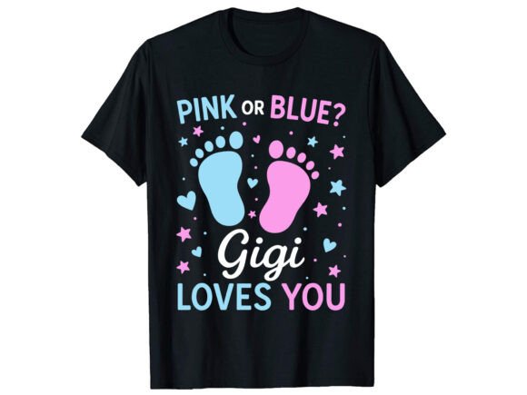 Gigi Loves Gender Reveal T-Shirt PNG SVG