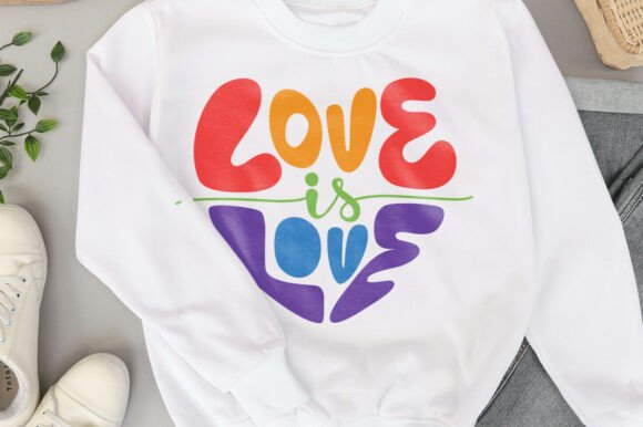 Love is Love Heart Pride Svg Graphics