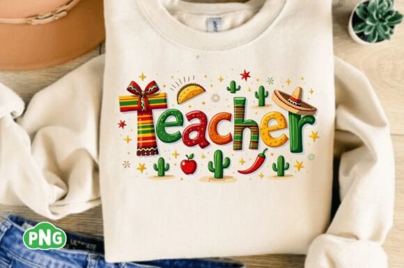 Teacher Mexico Png, Graphics & T-Shirt Designs