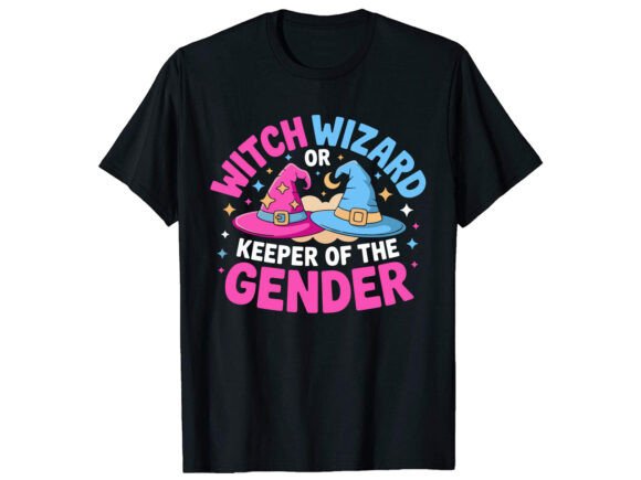 Witch or Gender Reveal T-Shirt PNG SVG